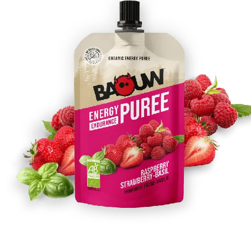 Purée Bio — Framboise · Fraise · Basilic